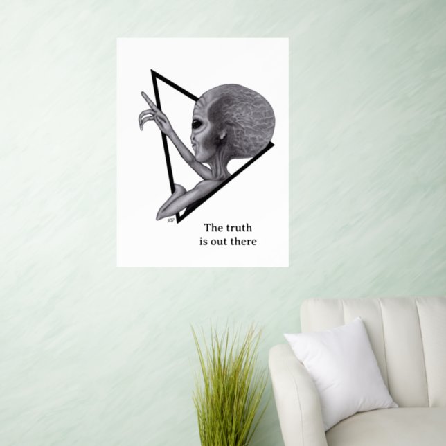 Grey Alien, the truth is out there Wall Decal (Living Room)