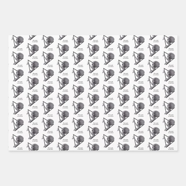 Grey Alien, the truth is out there Wrapping Paper Sheets (Front 3)
