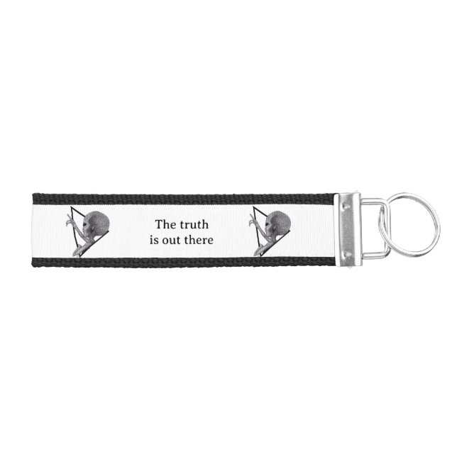 Grey Alien, the truth is out there Wrist Keychain (Keys on Right)