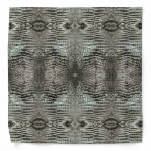 Grey Alligator Leather  Bandana