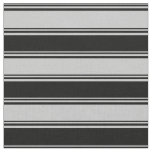 [ Thumbnail: Grey and Black Colored Lined/Striped Pattern Fabric ]