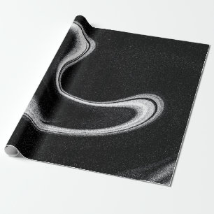Grey and black illustration wrapping paper