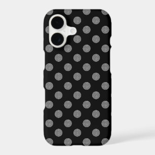 Grey and black polka dots iPhone 17 case