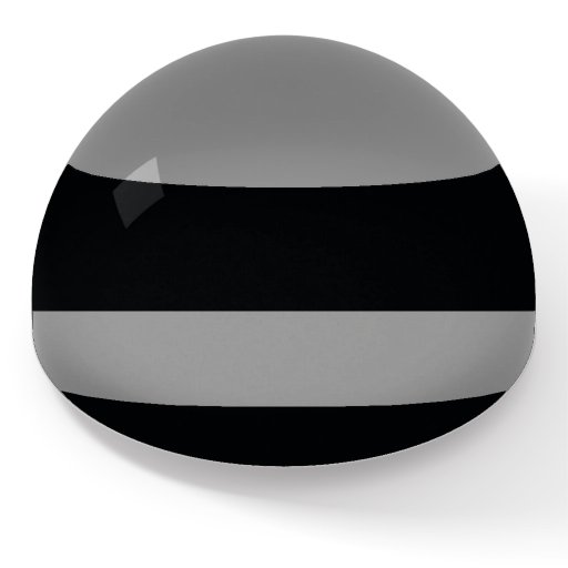 Grey and Black Simple Extra Wide Stripes Paperweight