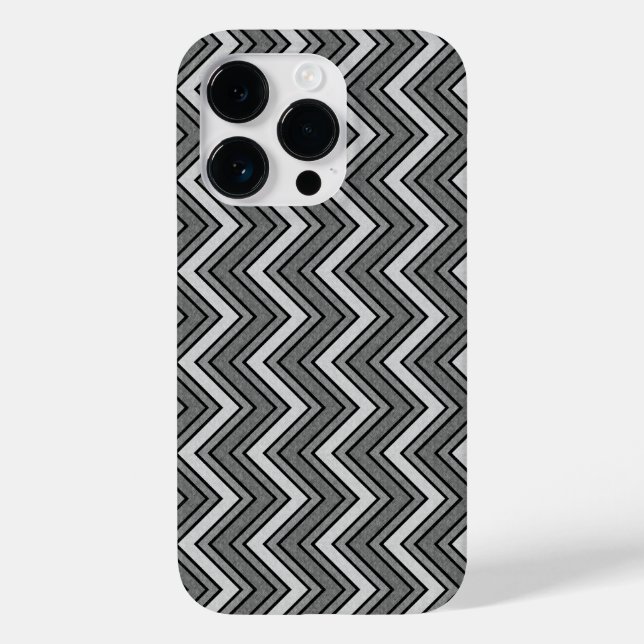 Grey and black sketch chevron Case-Mate iPhone case (Back)