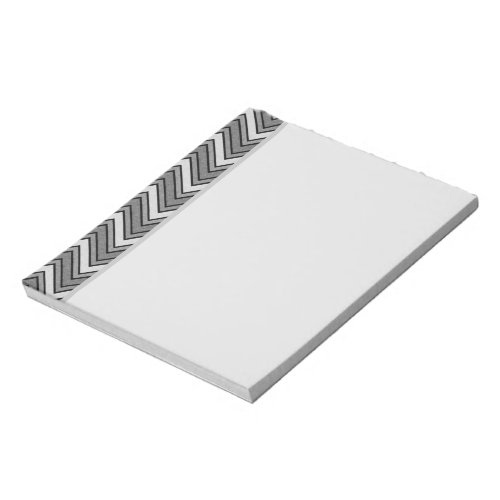 Grey and black sketch chevron notepad