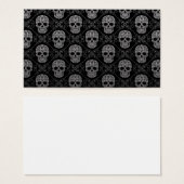 Grey and Black Sugar Skull Pattern (Front & Back)