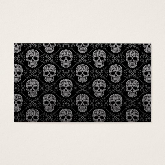 Grey and Black Sugar Skull Pattern (Front)