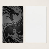 Grey and Black Yin Yang Dragons (Front & Back)