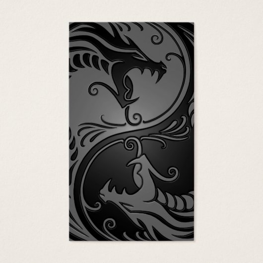 Grey and Black Yin Yang Dragons (Front)
