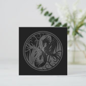 Grey and Black Yin Yang Phoenix (Standing Front)