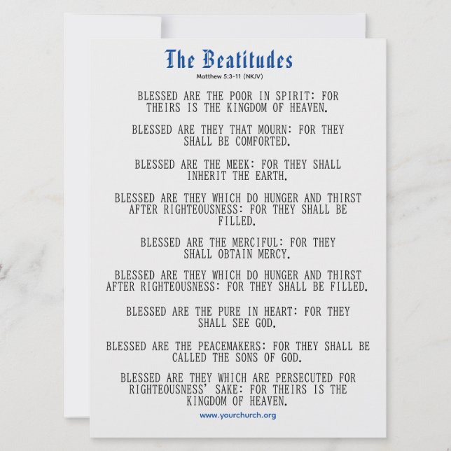 Grey and Blue Beatitudes Inspiration (Front)