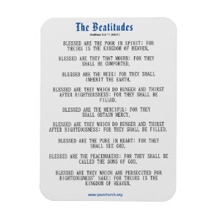 Grey and Blue Beatitudes Inspiration Magnet
