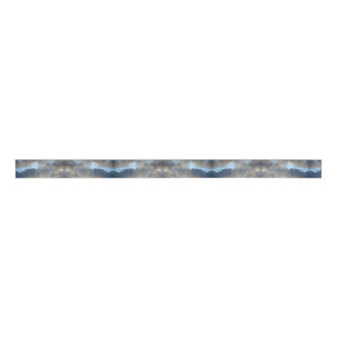 Grey and Blue Clouds Grosgrain Ribbon