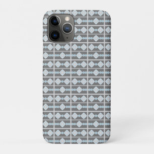 Grey and Blue Geometric Shapes iPhone 11 Pro Case