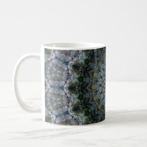 Grey and Blue Rocky Point Mandala Coffee Mug