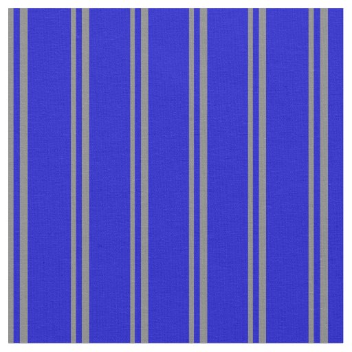 Grey and Blue Stripes Fabric