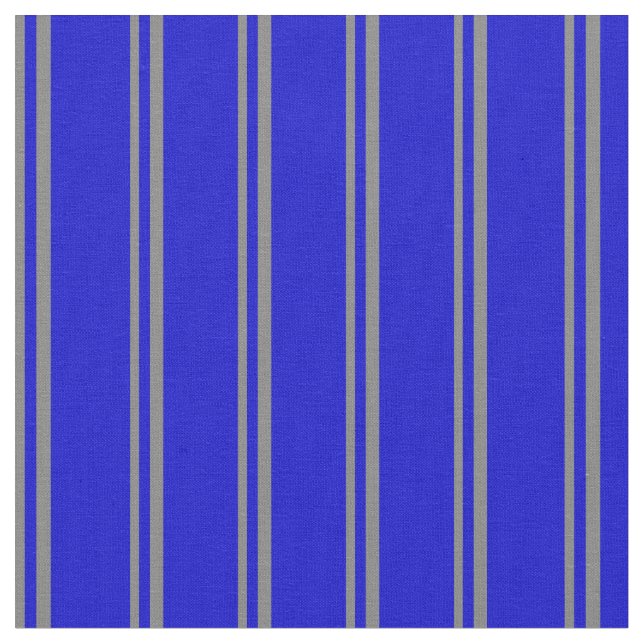 Grey and Blue Stripes Fabric (Close Up)