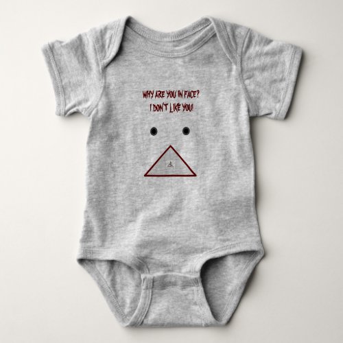 Grey and Burgundy baby onies Baby Bodysuit