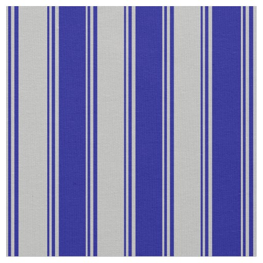 Grey and Dark Blue Striped Pattern Fabric