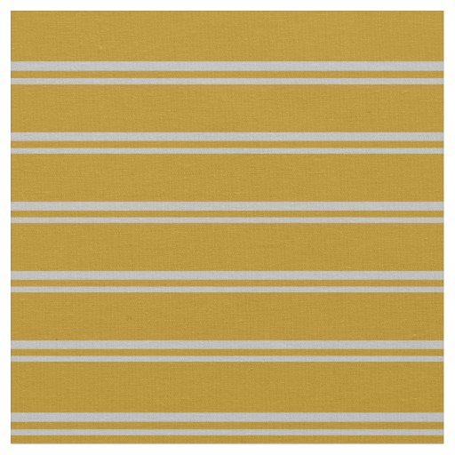 Grey and Dark Goldenrod Lines Fabric