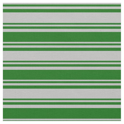 Grey and Dark Green Lined Pattern Fabric