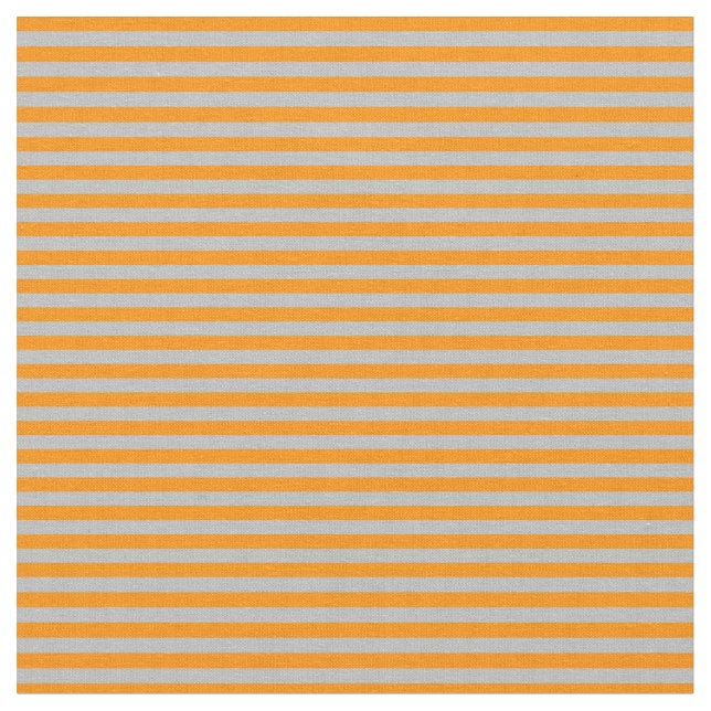 Grey and Dark Orange Lines Fabric (Close Up)