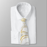 Grey and Gold Texture on Chic White Marble Neck Tie<br><div class="desc">Elegant Grey and Gold Texture on White Marble Necktie with a larger pattern of trendy white marble and gold foil-style marble veins running throughout. The pattern can be resized for a variety of looks. perfect for your wedding,  an elegant affair,  or a chic aesthetic.</div>