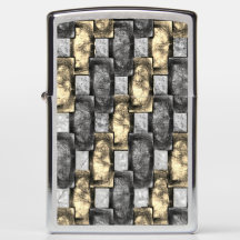 Grey and golden stain, carved rectangular pieces 