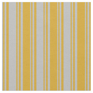 Grey and Goldenrod Lines/Stripes Pattern Fabric