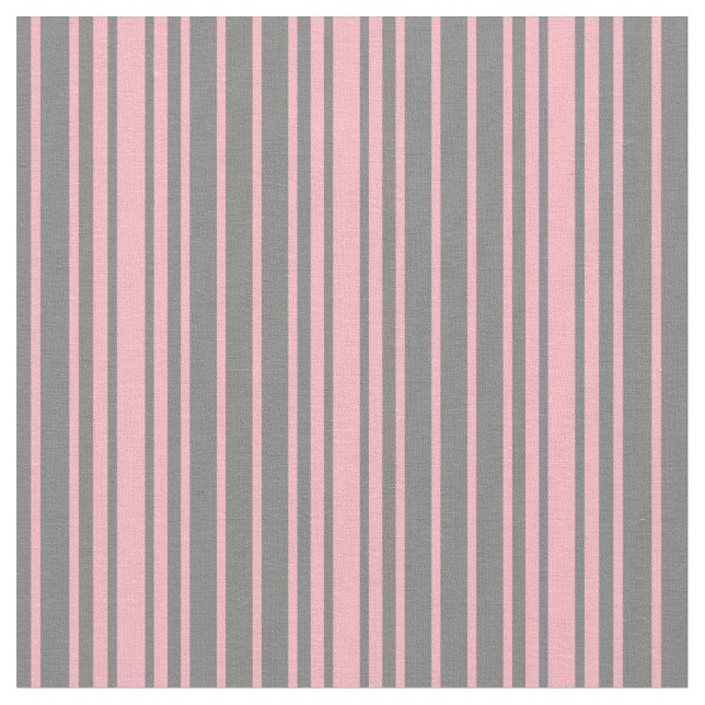 Grey and Light Pink Stripes Pattern Fabric (Close Up)