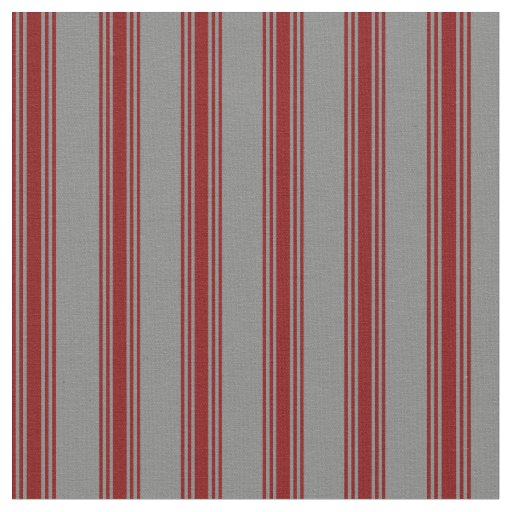 Grey and Maroon Lines Fabric