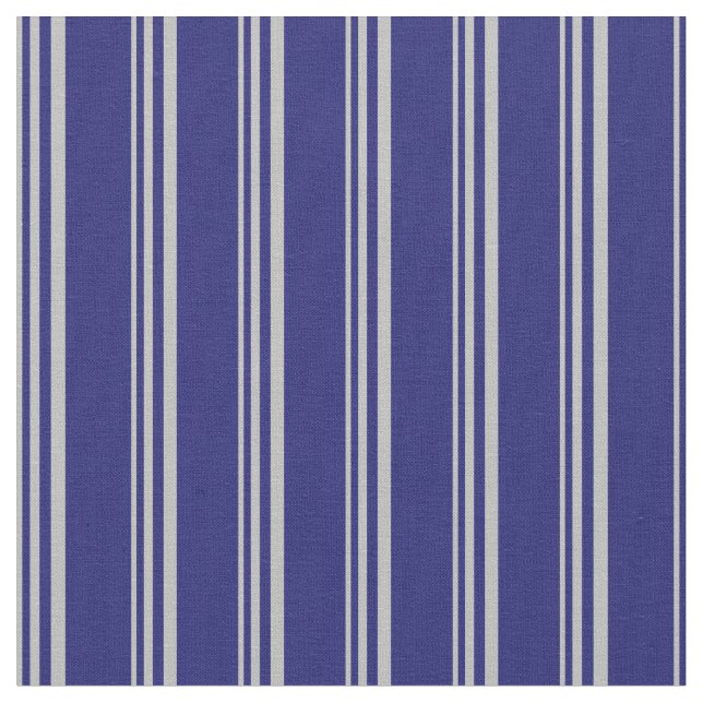 Grey and Midnight Blue Colored Pattern Fabric (Close Up)