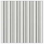 [ Thumbnail: Grey and Mint Cream Colored Stripes Fabric ]