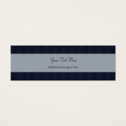 Grey and Navy Floral Wisps & Stripes with Monogram (Front)