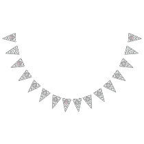 Grey and Pastel Pink Chevron Nautical Baby Shower Bunting Flags