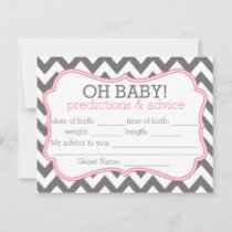 Grey and Pink Chevron Predictions & Advice Card