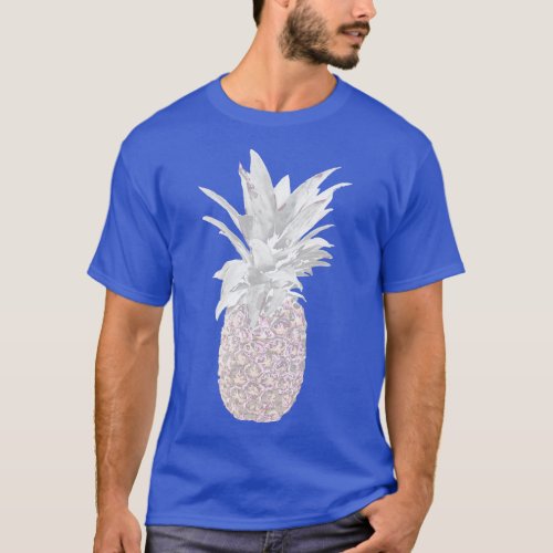 Grey and Pink Pineapple Art 1 T_Shirt