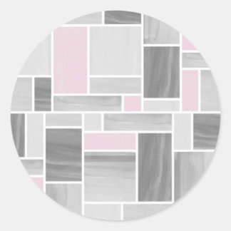 Grey and Pink  Stained Glass Stickers