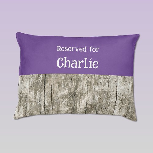 Grey and purple reserved for name pet bed