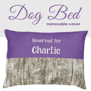 Grey and purple reserved for name pet bed