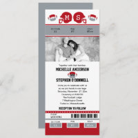 2.5×6 Atlanta Falcons Ticket Style Sports Party Invitations