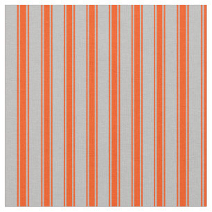 Grey and Red Striped Pattern Fabric
