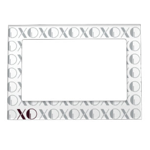 Grey and Red XOXO Magnetic Frame