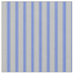 [ Thumbnail: Grey and Royal Blue Lines Fabric ]