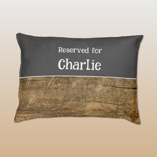 Grey and rustic brown reserved for name pet bed