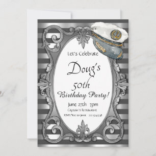 Grey and Silver Nautical Invitation