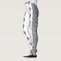 Black and White Tribal Legging Set