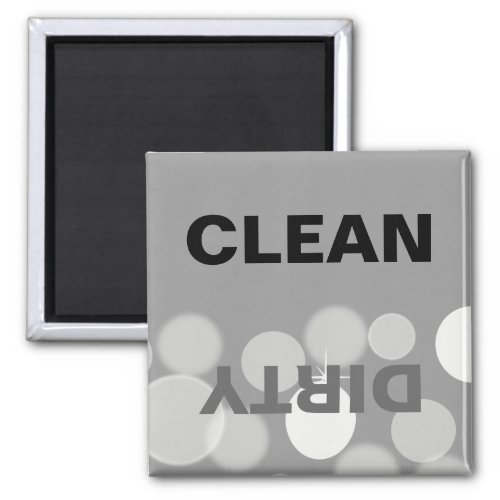Grey and White Bokeh CleanDirty Dishwasher Magnet