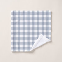 Gray and White Buffalo Plaid Pattern Hand & Bath Towel by Beautiful  Cuteness